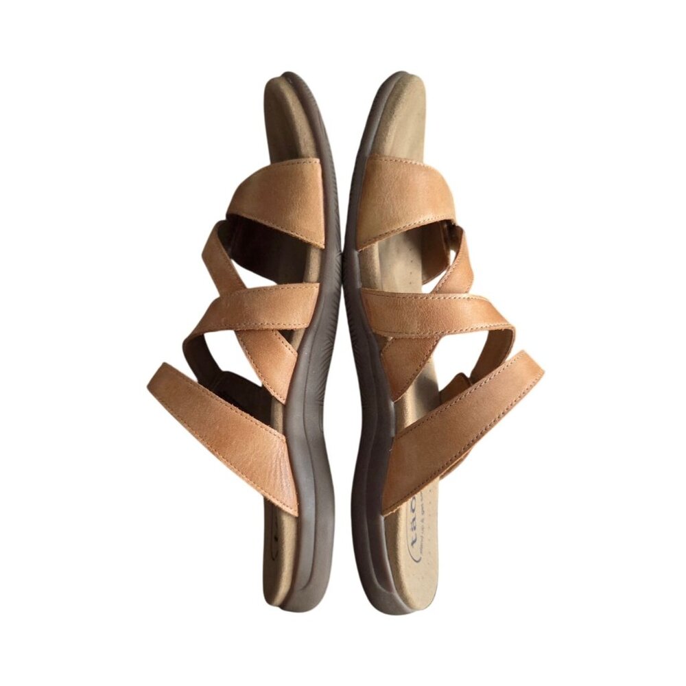 Taos Tan Double U Comfortable Leather Sandals Women's Size 11 - Picture 8 of 10